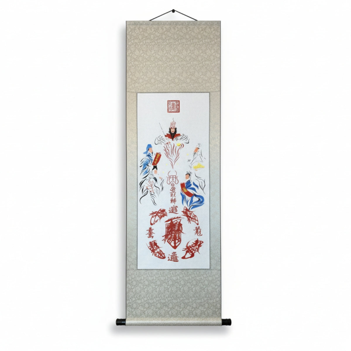 Grand Master's Hand-Painted & Consecrated Talisman Scroll (Large 145cm Silk Mount)