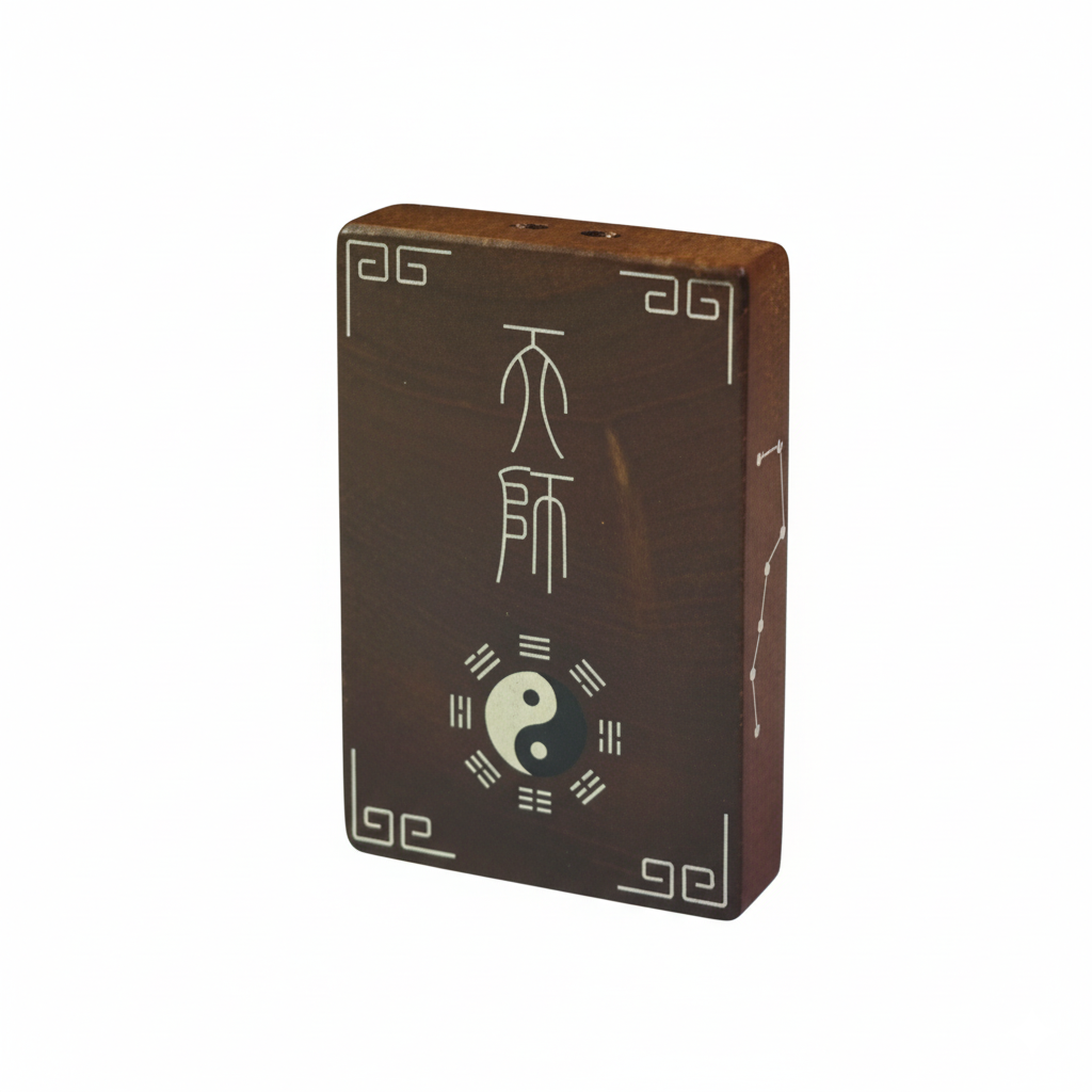 Silver-Inlaid Thunder Wood Talisman: Handcrafted Masterpiece (Wealth & Protection)