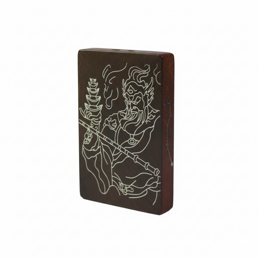 Silver-Inlaid Thunder Wood Talisman: Handcrafted Masterpiece (Wealth & Protection)