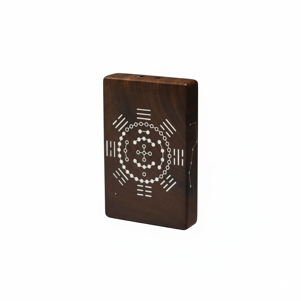 Silver-Inlaid Thunder Wood Talisman: Handcrafted Masterpiece (Wealth & Protection)