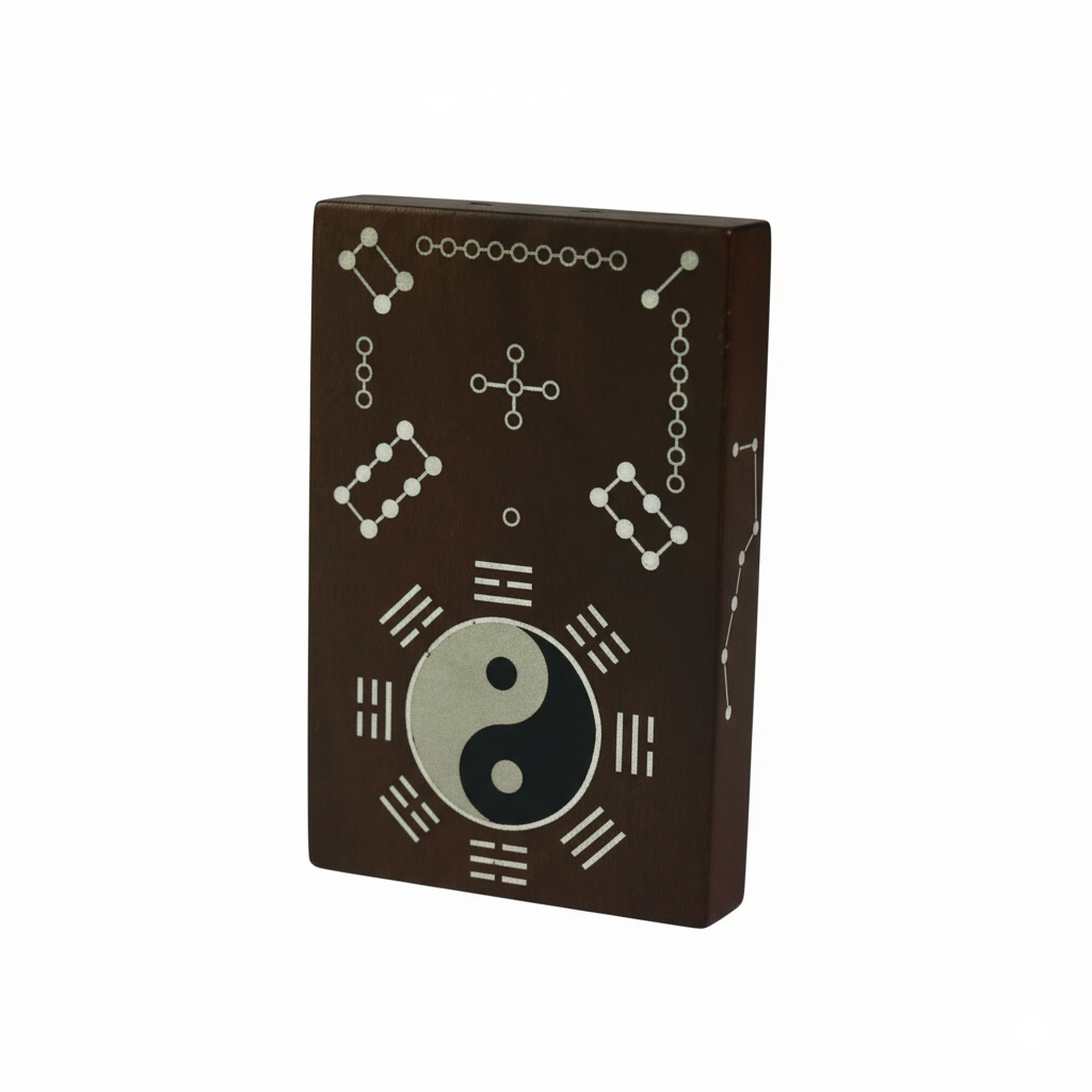 Silver-Inlaid Thunder Wood Talisman: Handcrafted Masterpiece (Wealth & Protection)