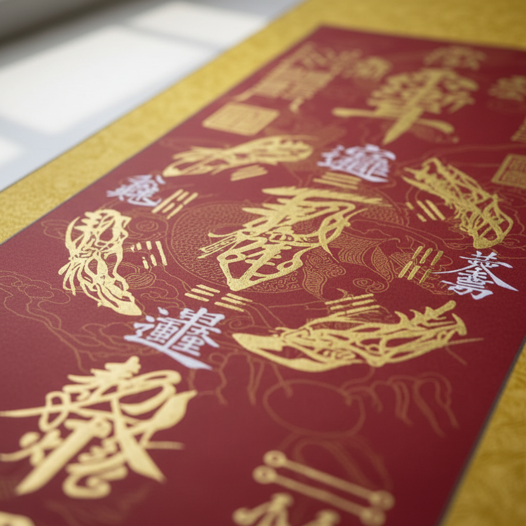 Grand Master's Hand-Painted & Consecrated Talisman Scroll (Large 145cm Silk Mount)