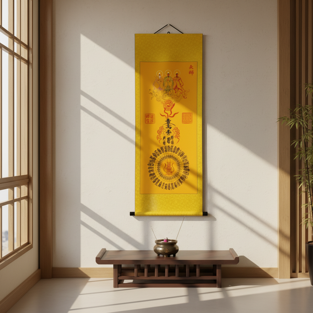 Museum-Grade Massive 170cm Taoist Scroll: Hand-Painted & Consecrated (Master Collection)