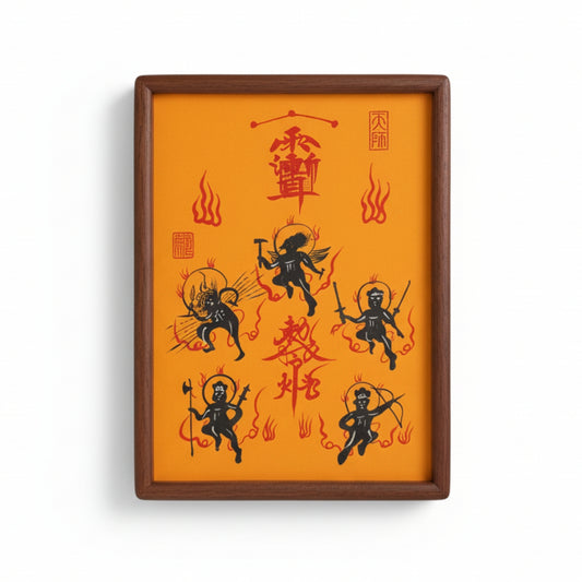 Master's Hand-Painted Desktop Talisman: Solid Wood Framed Art (Consecrated)