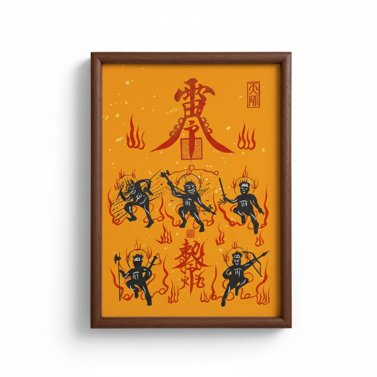 Master's Hand-Painted Desktop Talisman: Solid Wood Framed Art (Consecrated)