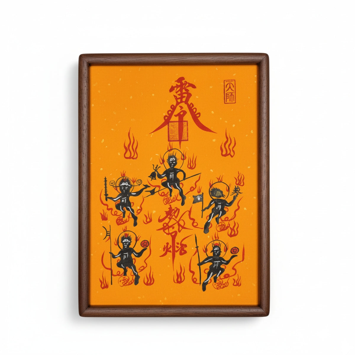 Master's Hand-Painted Desktop Talisman: Solid Wood Framed Art (Consecrated)