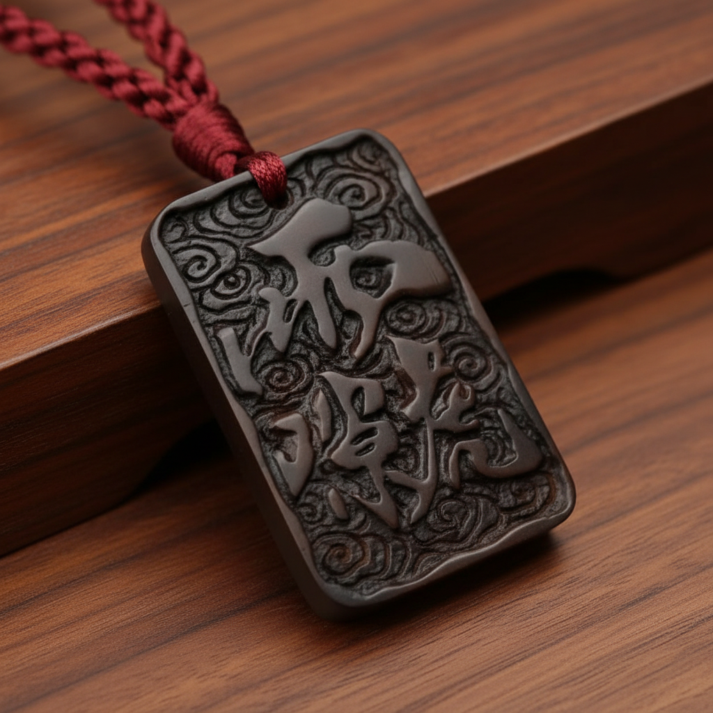 Hand-Carved Thunder-Struck Wood Talisman Collection: Dragon, Guan Yu & Ancient Symbols