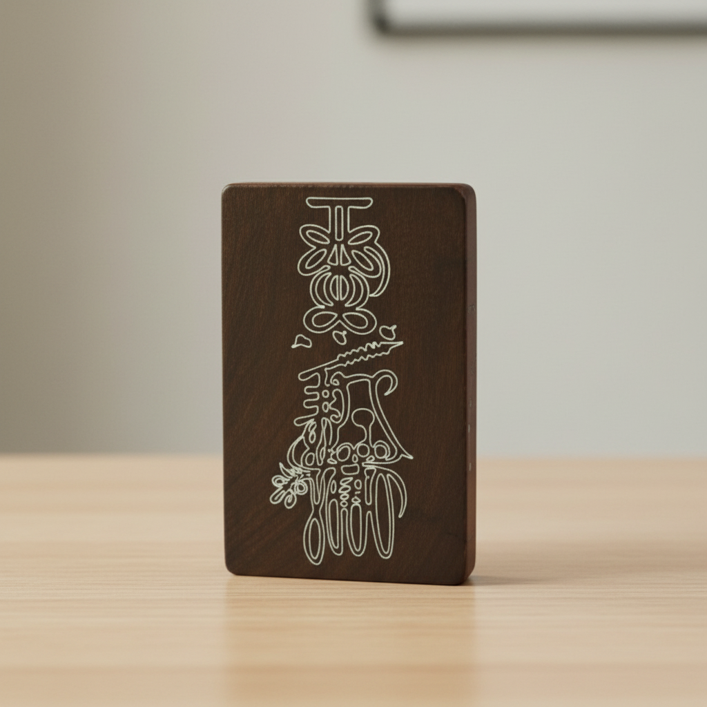 Silver-Inlaid Thunder Wood Talisman: Handcrafted Masterpiece (Wealth & Protection)